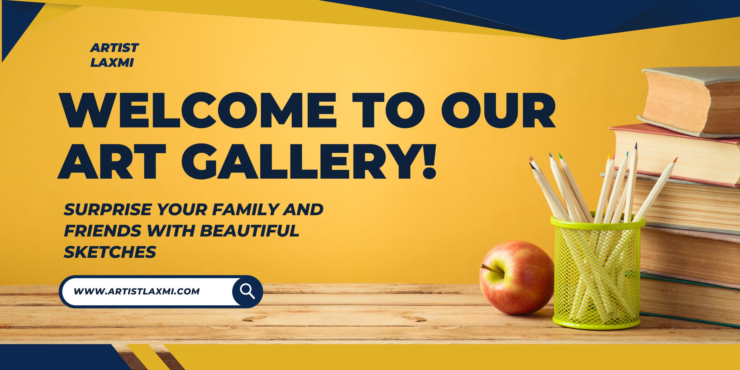 Yellow Modern Back to School Banner Landscape